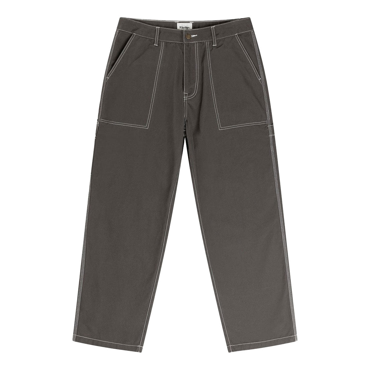 Rhythm Contrast Stitch Carpenter Pants - Black image 2