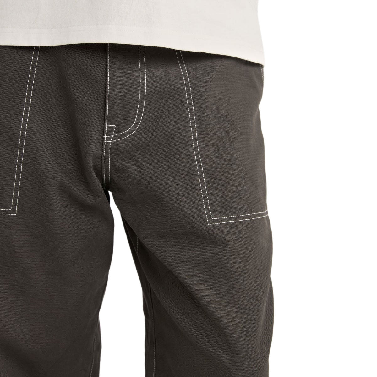 Rhythm Contrast Stitch Carpenter Pants - Black image 3