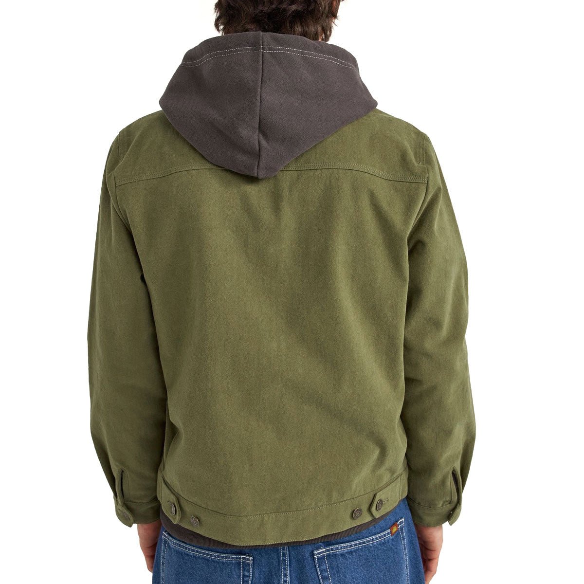 Rhythm Brushed Twill Trucker Jacket - Olive image 2