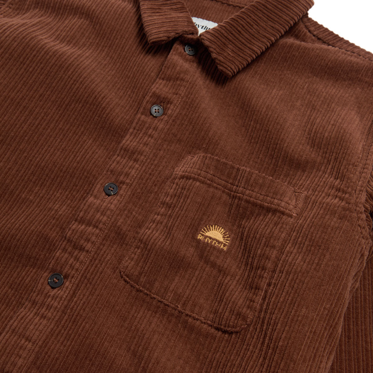 Rhythm Corduroy Long Sleeve Shirt - Rust image 2