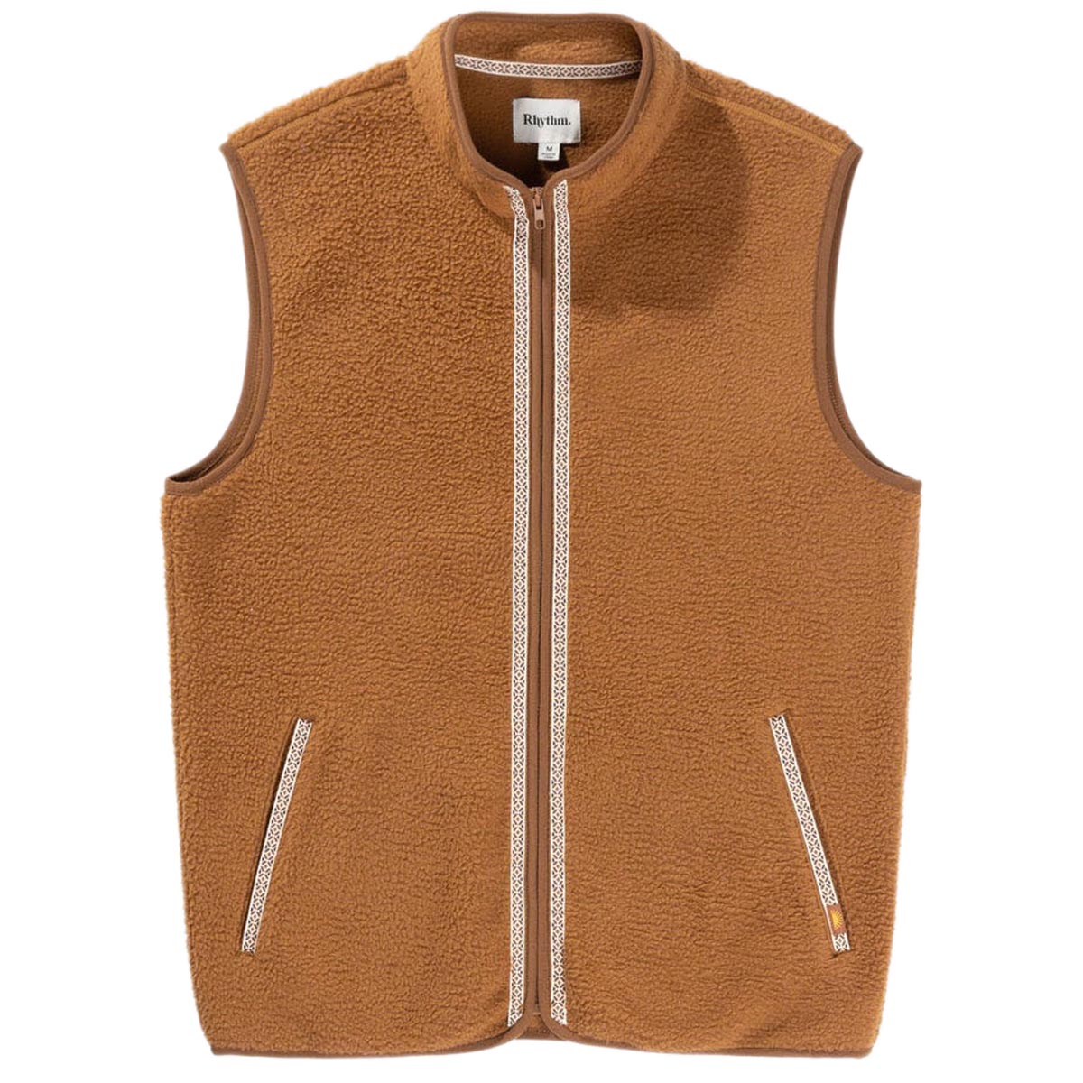 Rhythm Marco Sherpa Vest Jacket - Tobacco image 2