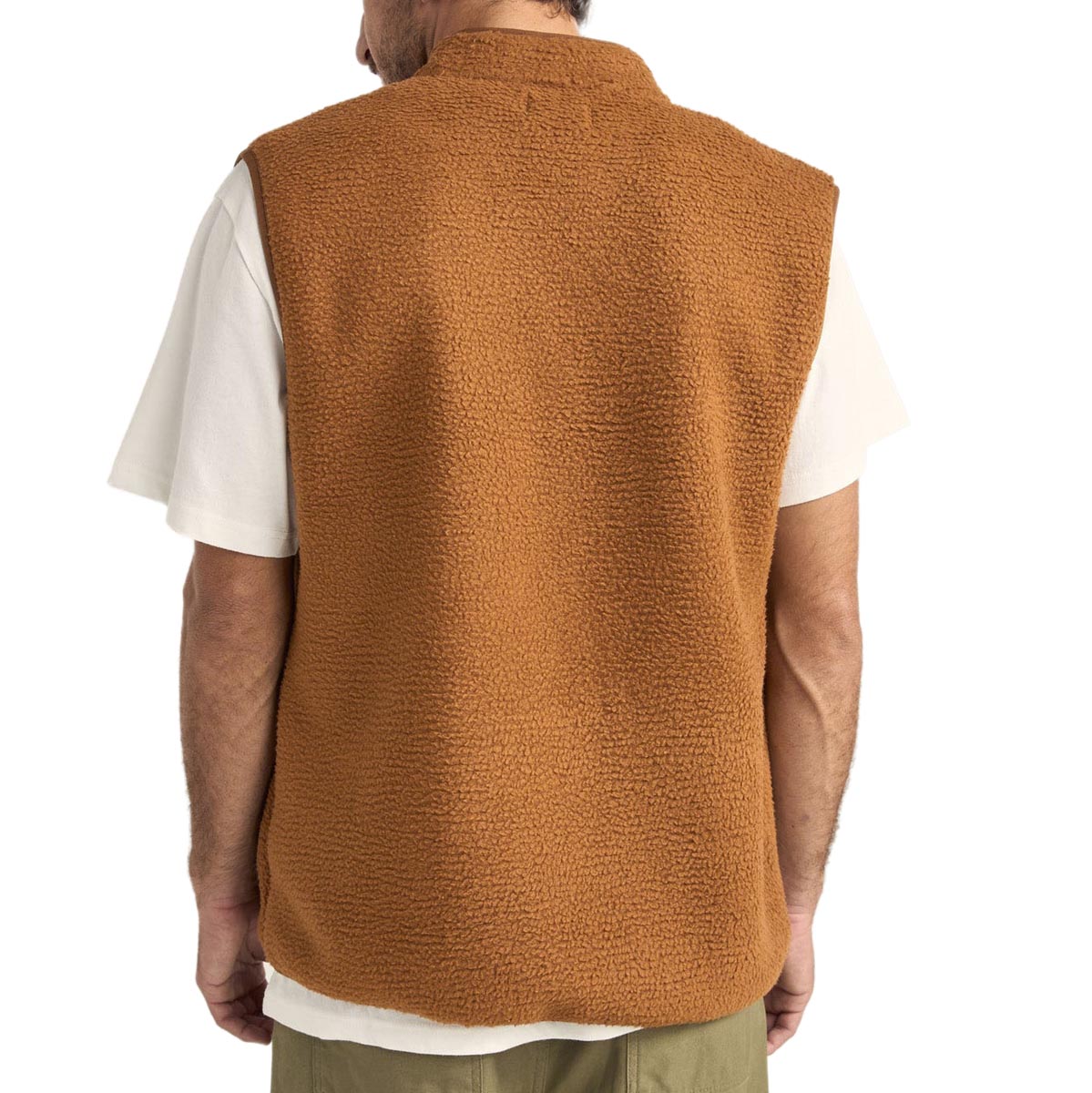 Rhythm Marco Sherpa Vest Jacket - Tobacco image 3