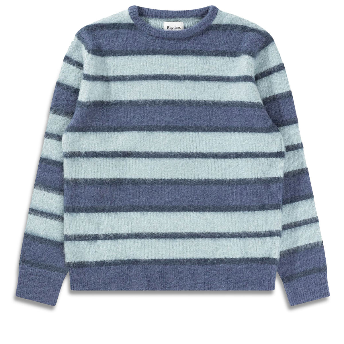 Rhythm Harvey Mohair Stripe Knit Sweatshirt - Blue image 2