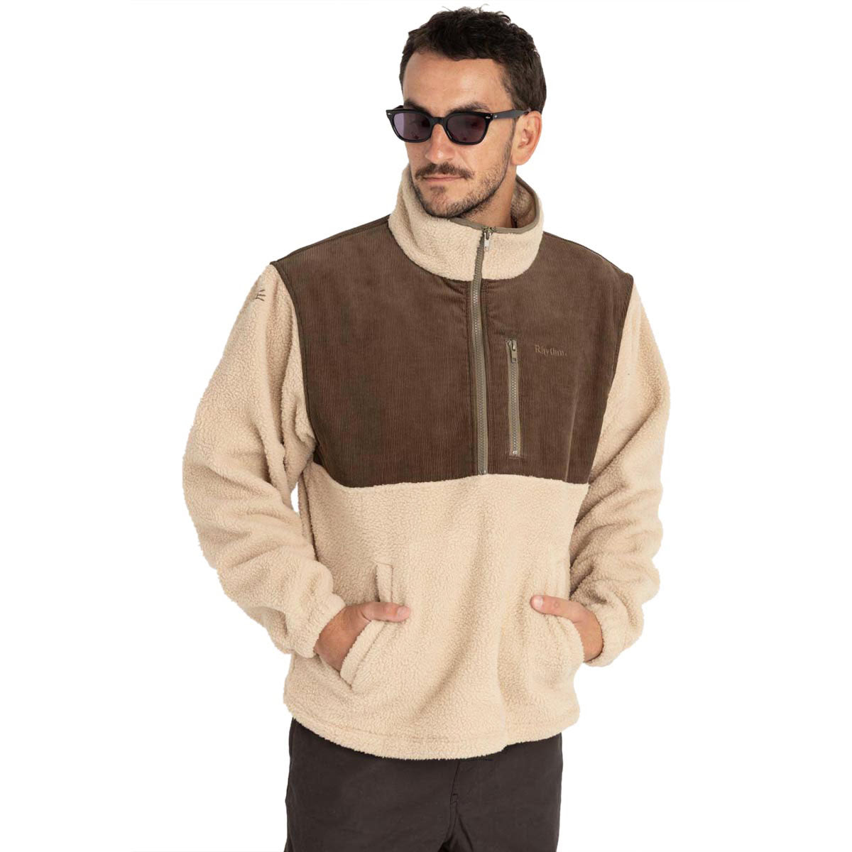 Rhythm Dune Half Zip Sweatshirt - Tobacco image 2