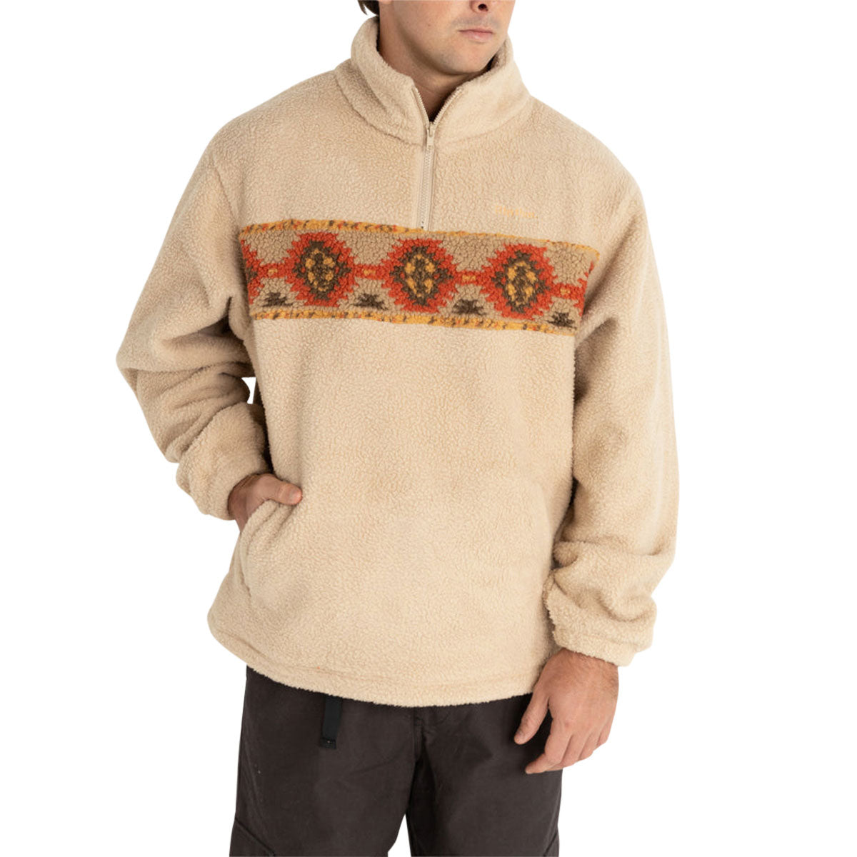 Rhythm Dusty Quarter Zip Sweatshirt - Natural image 1