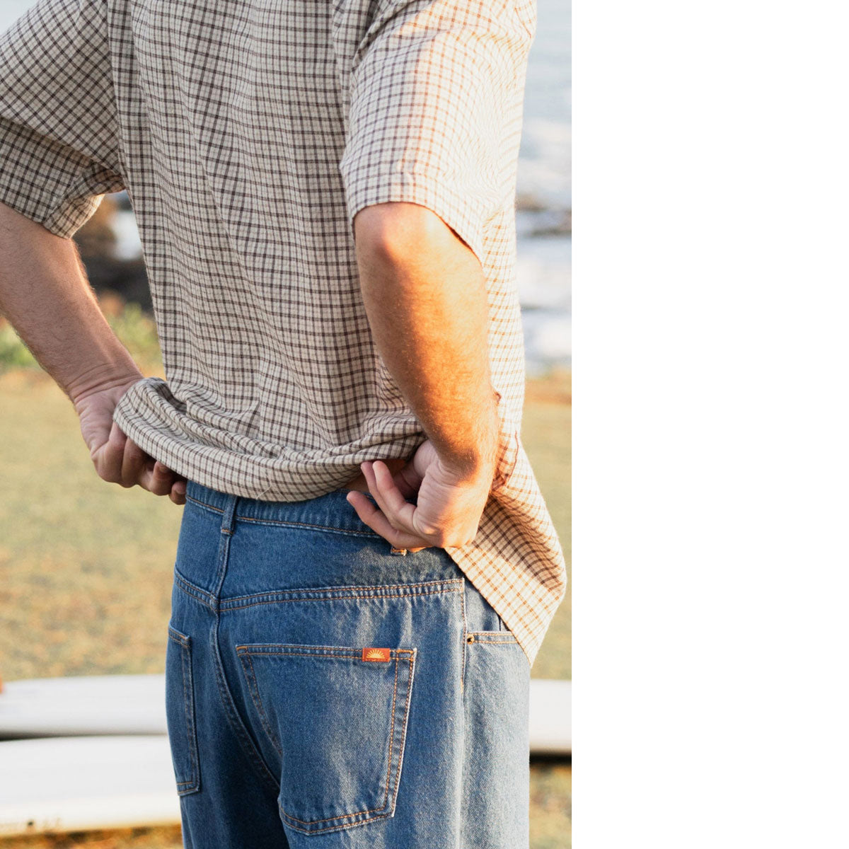 Rhythm Jeremy Check Shirt - Ochre image 4