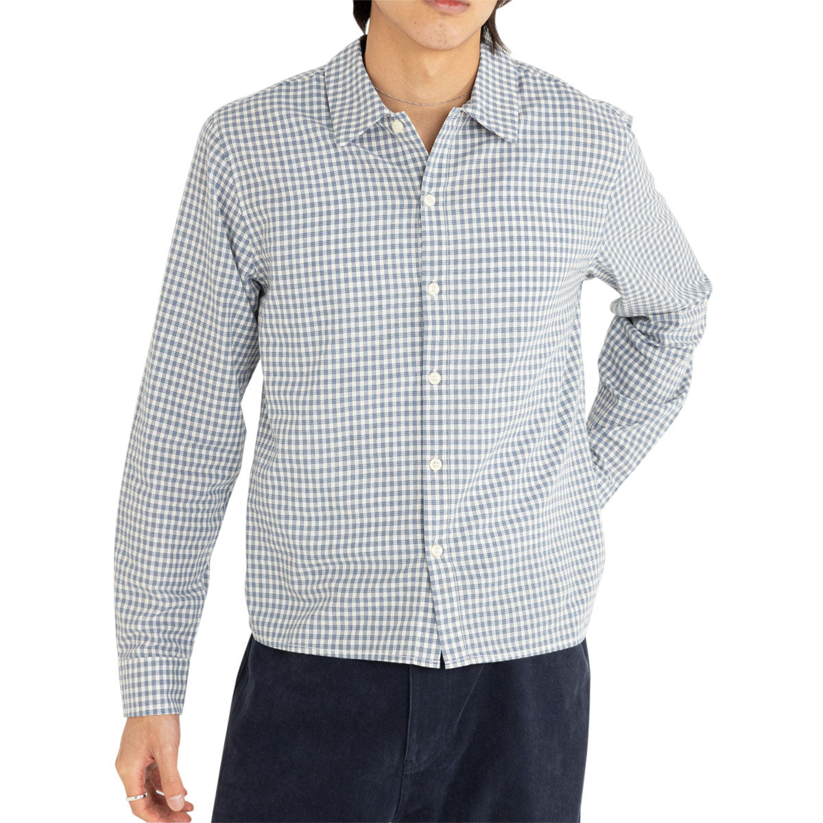 Rhythm Azul Check Long Sleeve Shirt - Blue image 1
