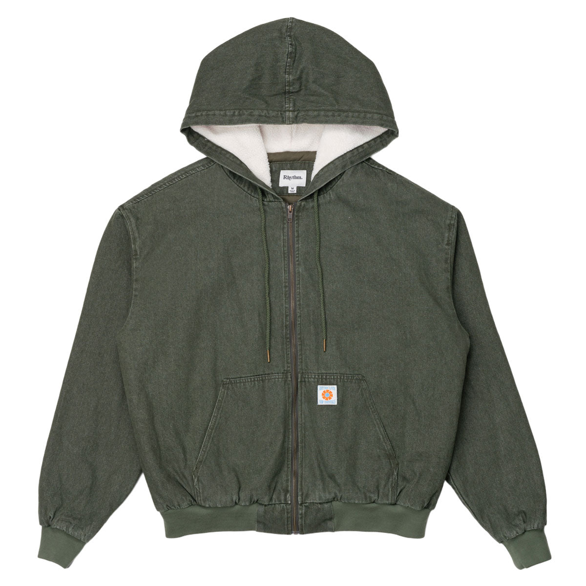 Rhythm Insulated Denim Work Jacket - Washed Olive image 1