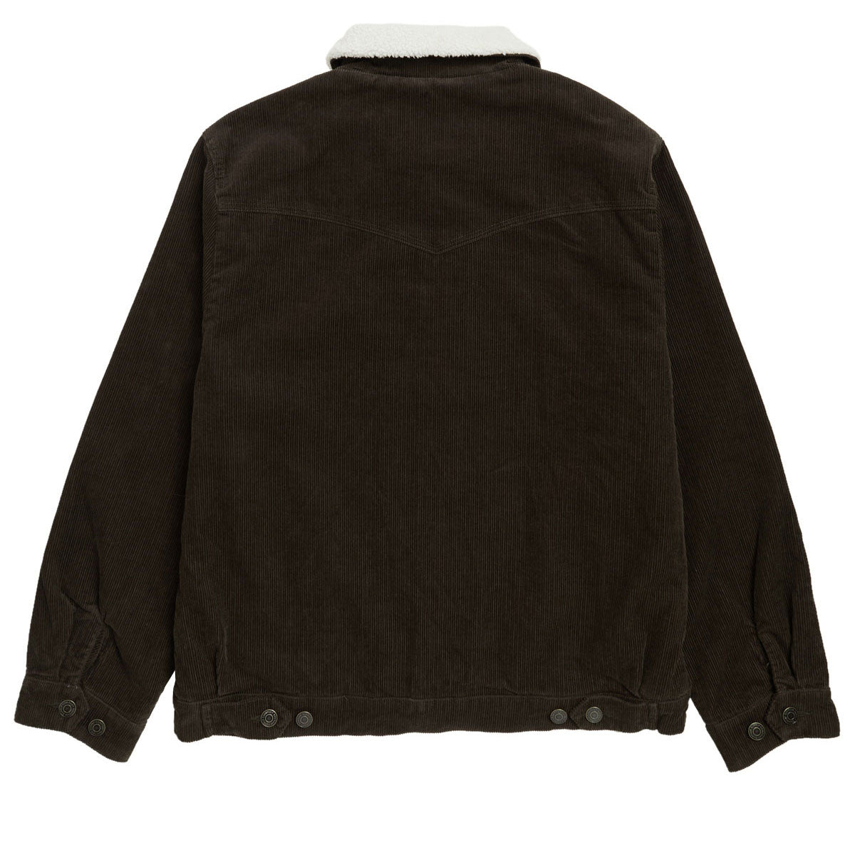 Rhythm Flannel Lined Cord Trucker Jacket - Chocolate image 2