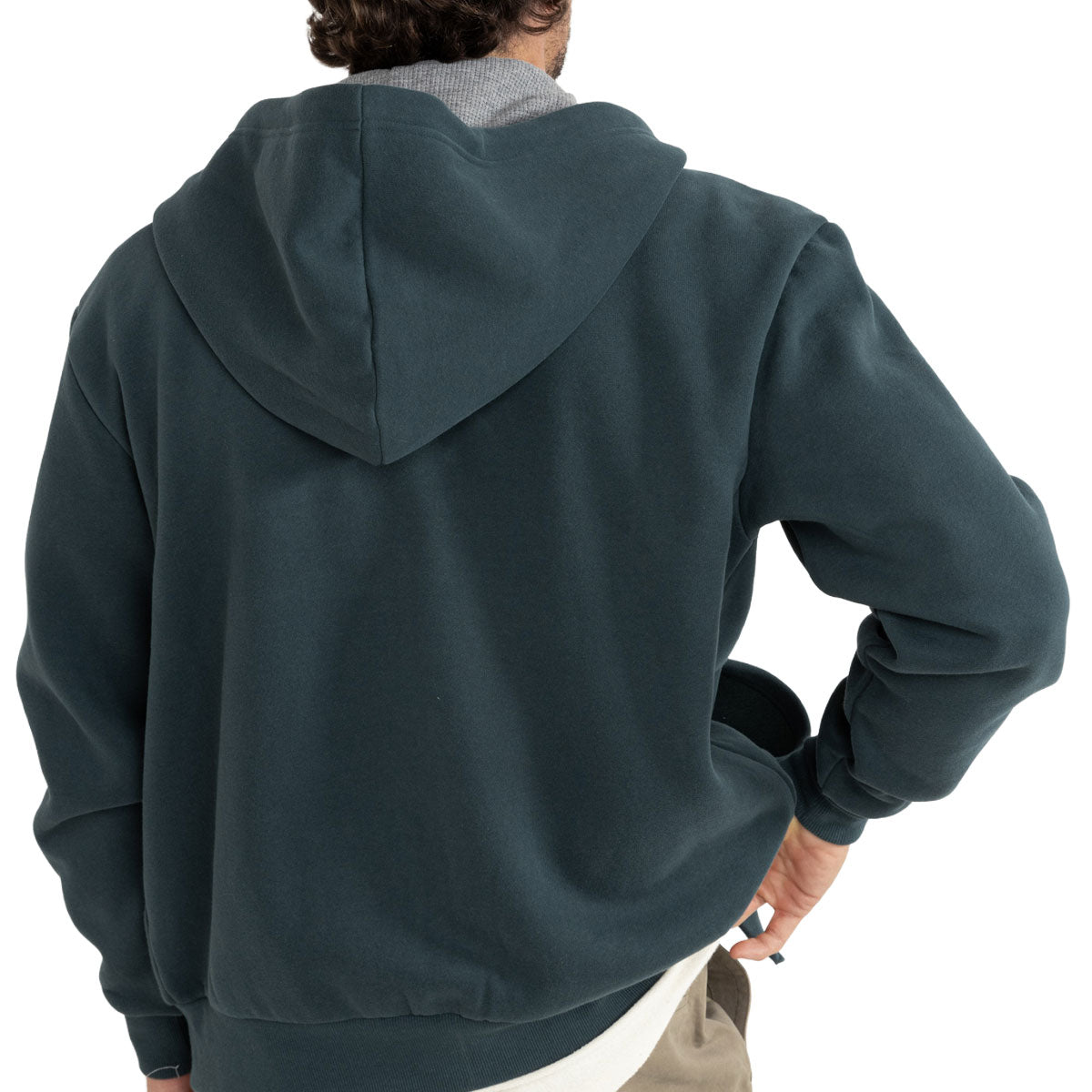 Rhythm Thermal Fleece Zip Hoodie - Dark Pine image 3