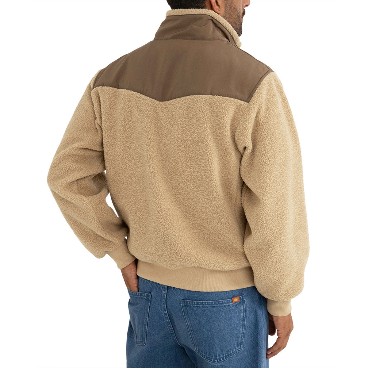 Rhythm Pfeiffer Sherpa Fleece Sweatshirt - Oak image 4