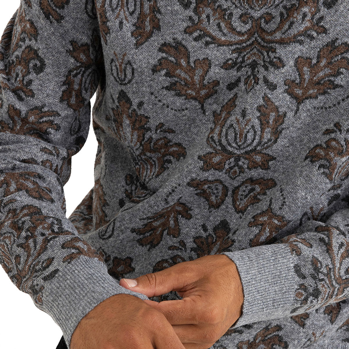 Rhythm Demask Knit Sweater - Heather Grey image 4