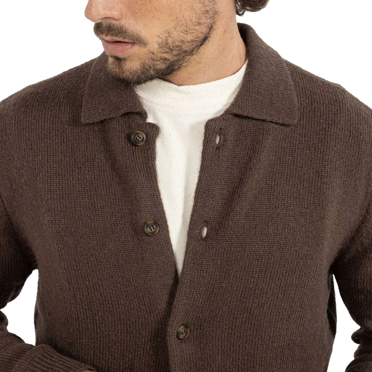 Rhythm Mohair Long Sleeve Shirt - Chocolate image 3