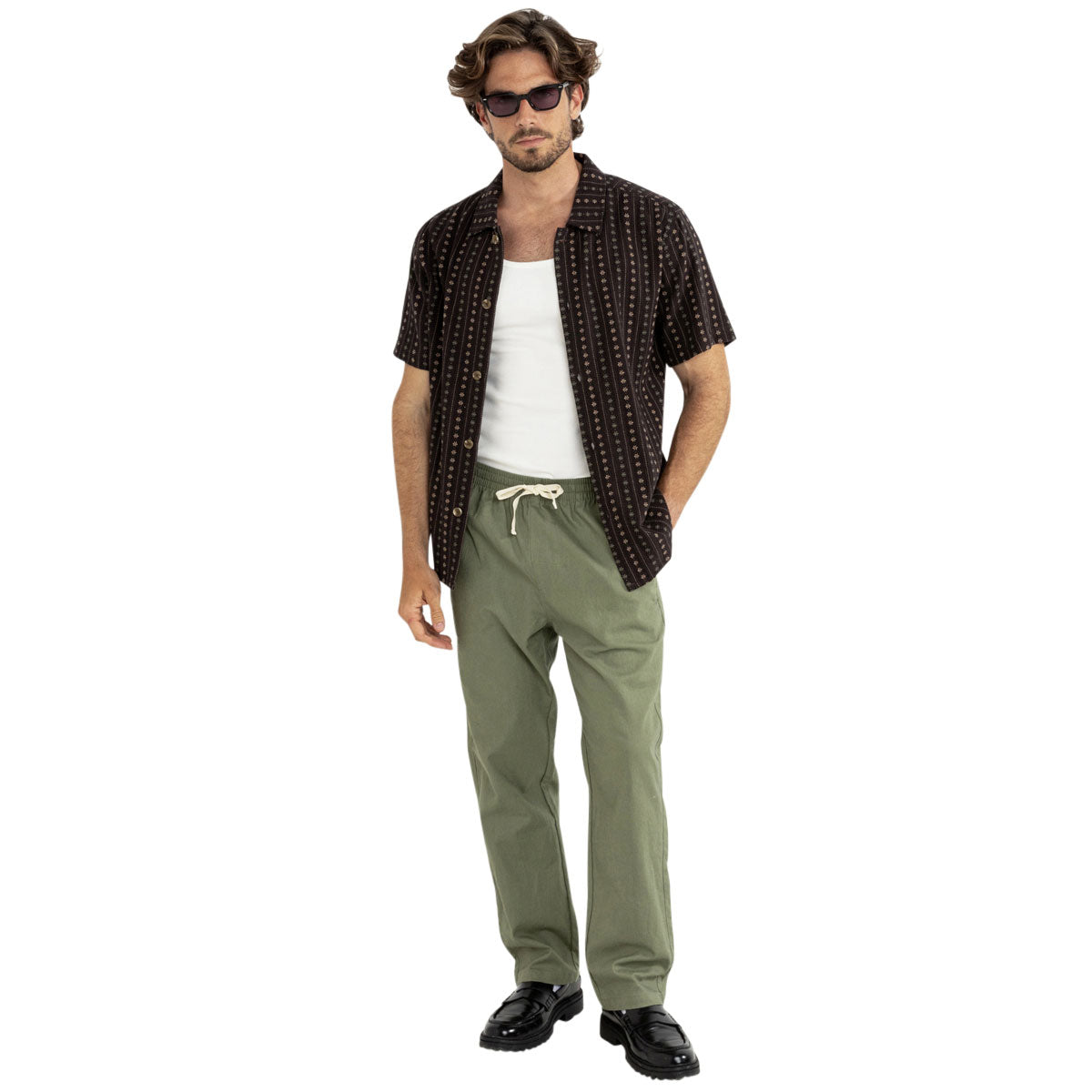 Rhythm Dakota Stripe Shirt - Chocolate image 4