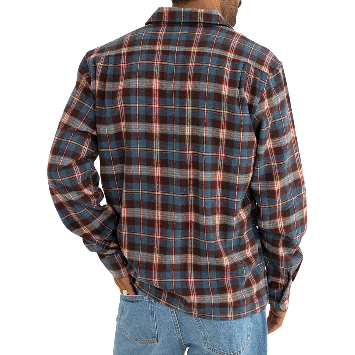 Rhythm Kern Long Sleeve Flannel Shirt - Chocolate image 3