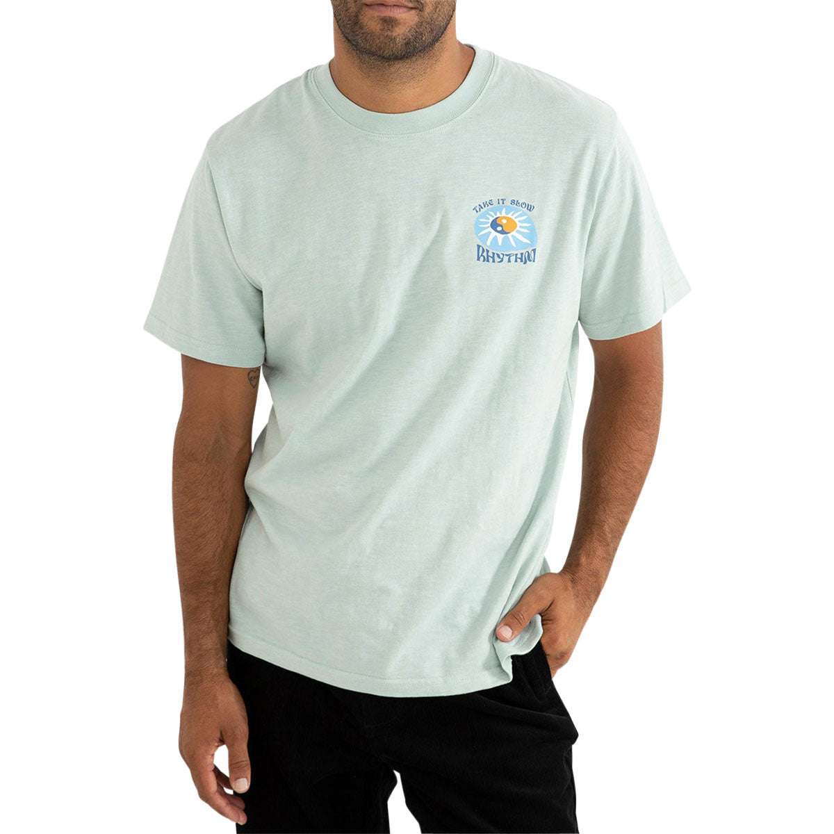 Rhythm Slow Down Slub T-Shirt - Mint image 3