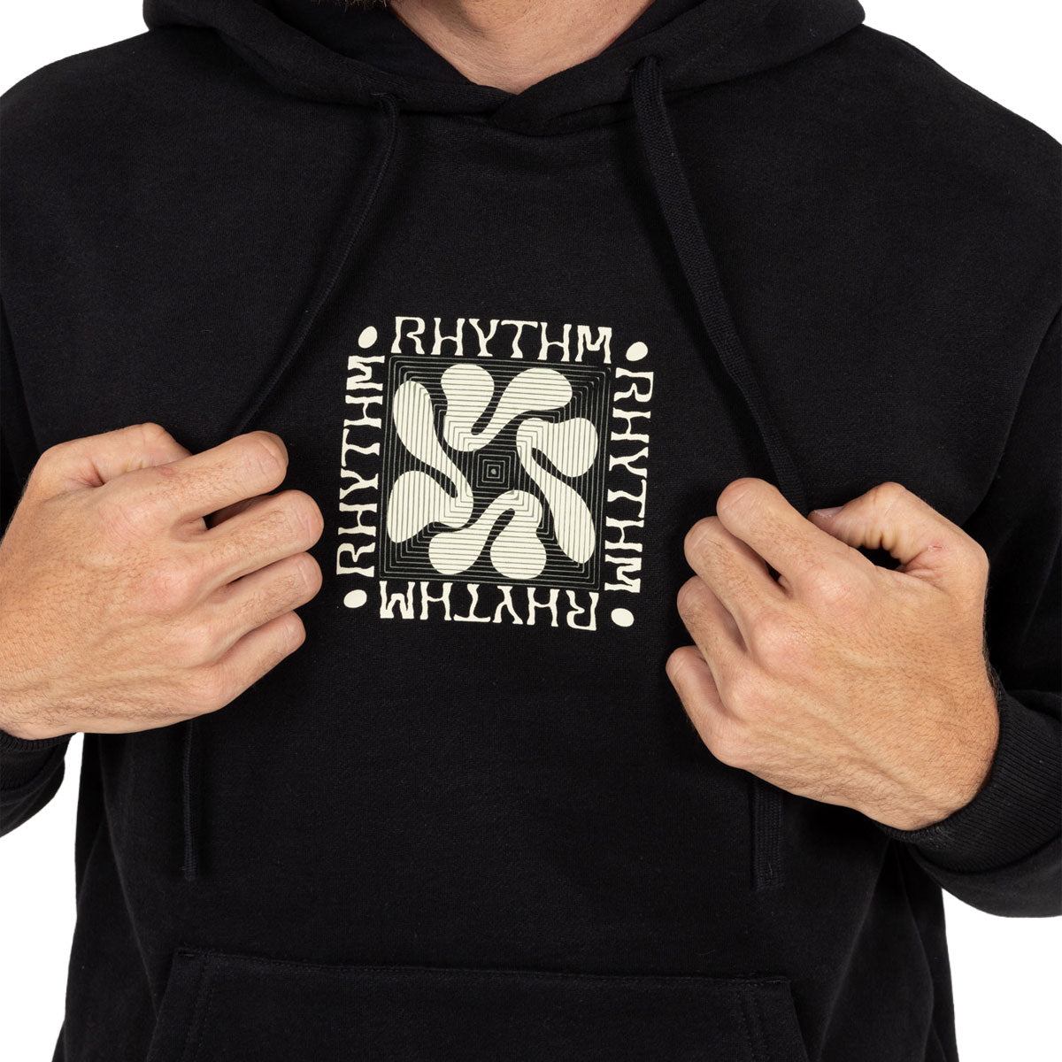 Rhythm Grange Fleece Hoodie - Black image 2