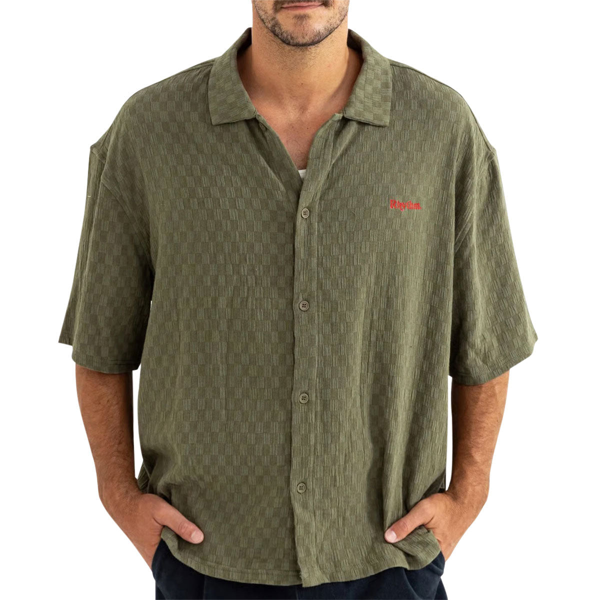 Rhythm Wash Check Relaxed Shirt - Green image 1