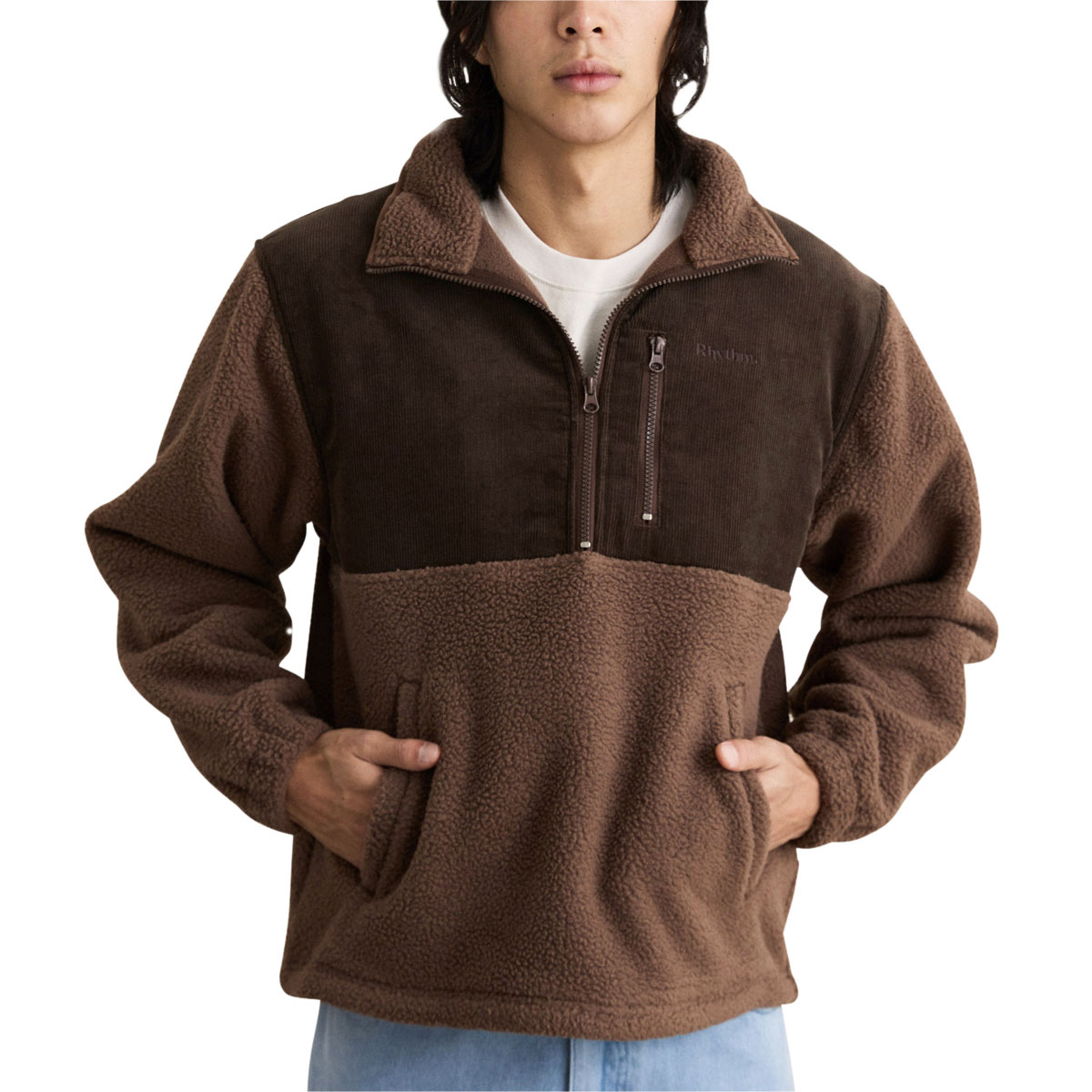 Rhythm Stables Half Zip Sweatshirt - Taupe image 1