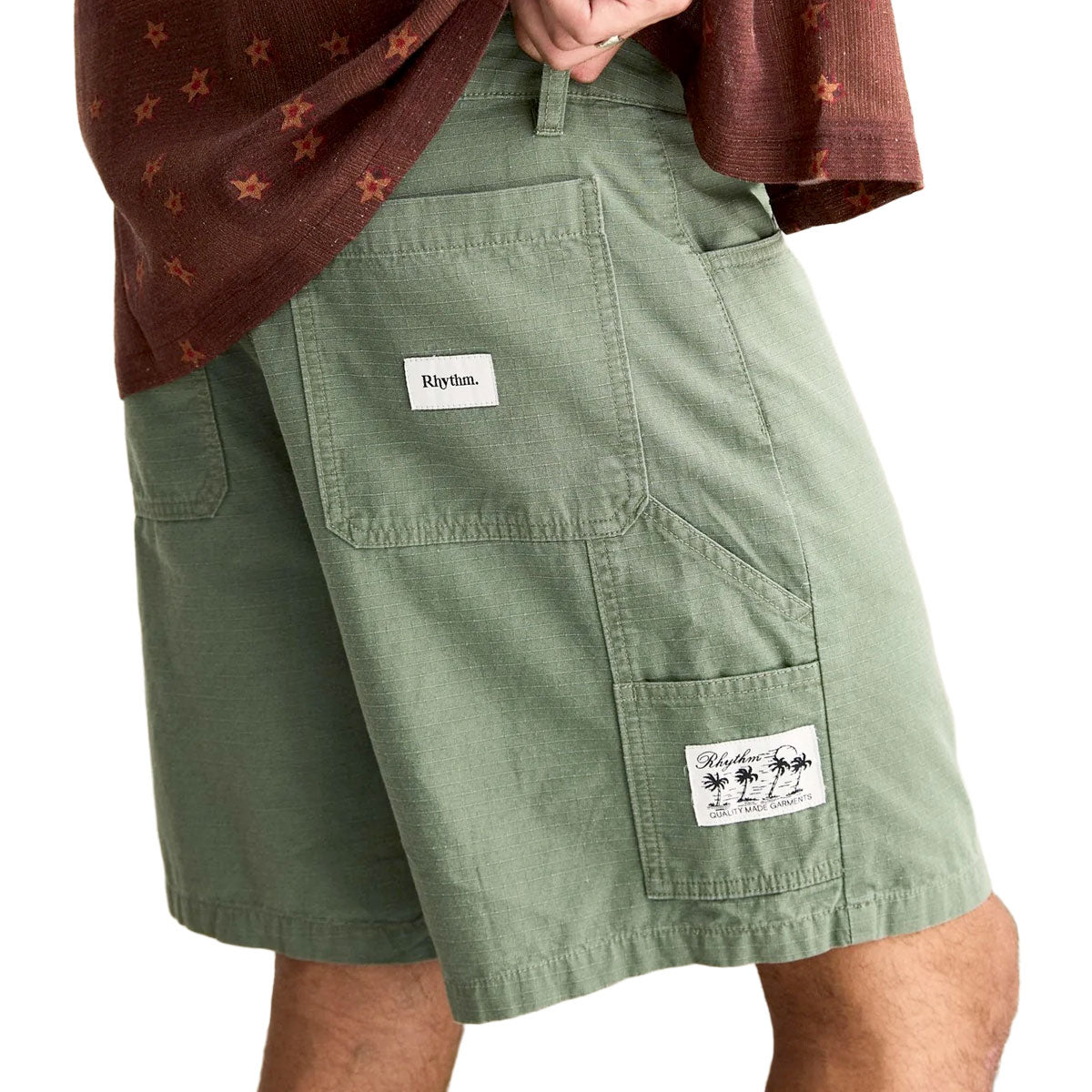 Rhythm Market Walk Shorts - Olive image 3