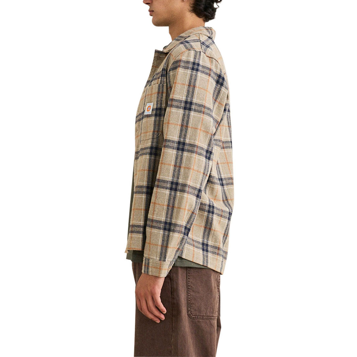 Rhythm Oscar Check Long Sleeve Shirt - Stone image 3
