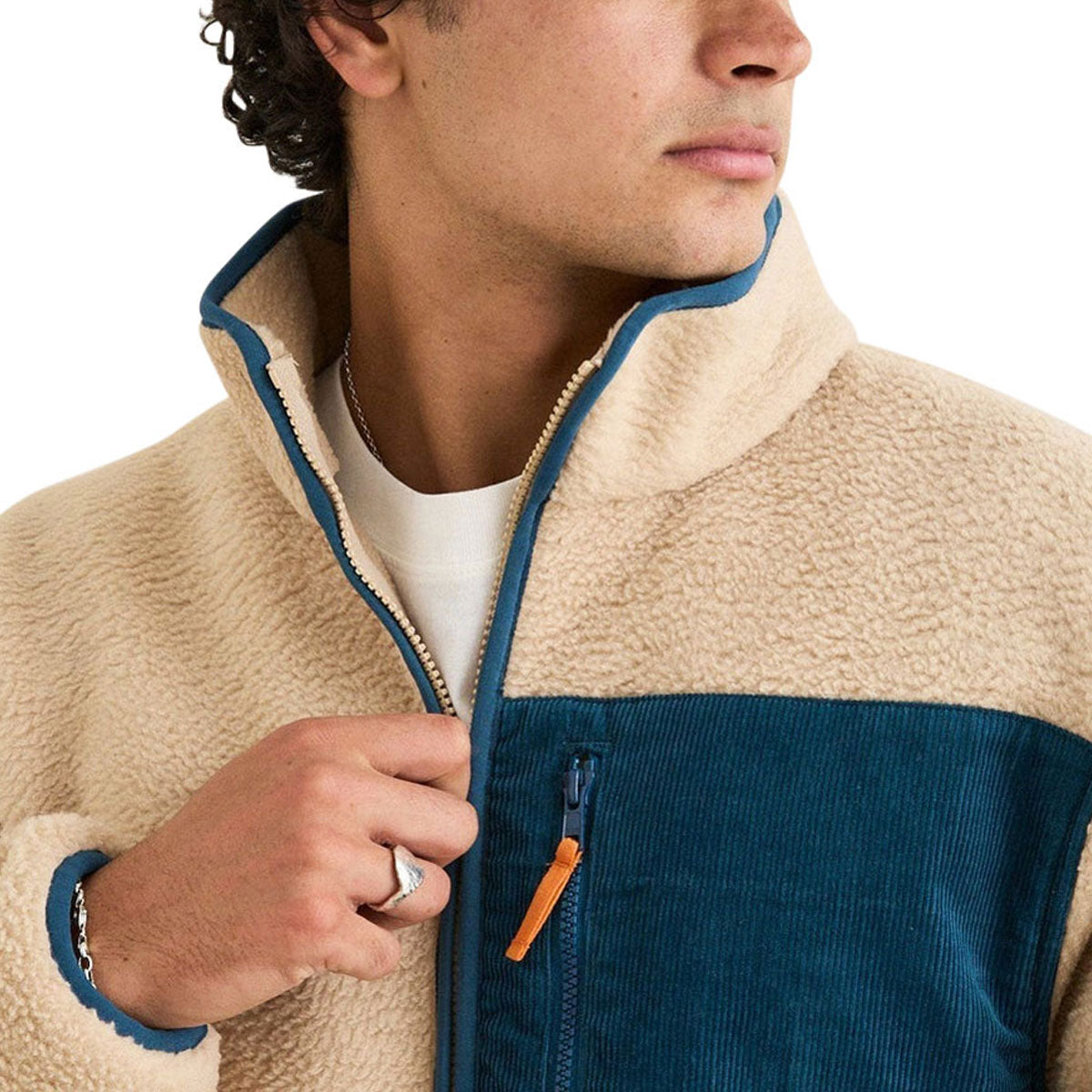 Rhythm Trail Zip Thru Fleece Sweatshirt - Sand image 2