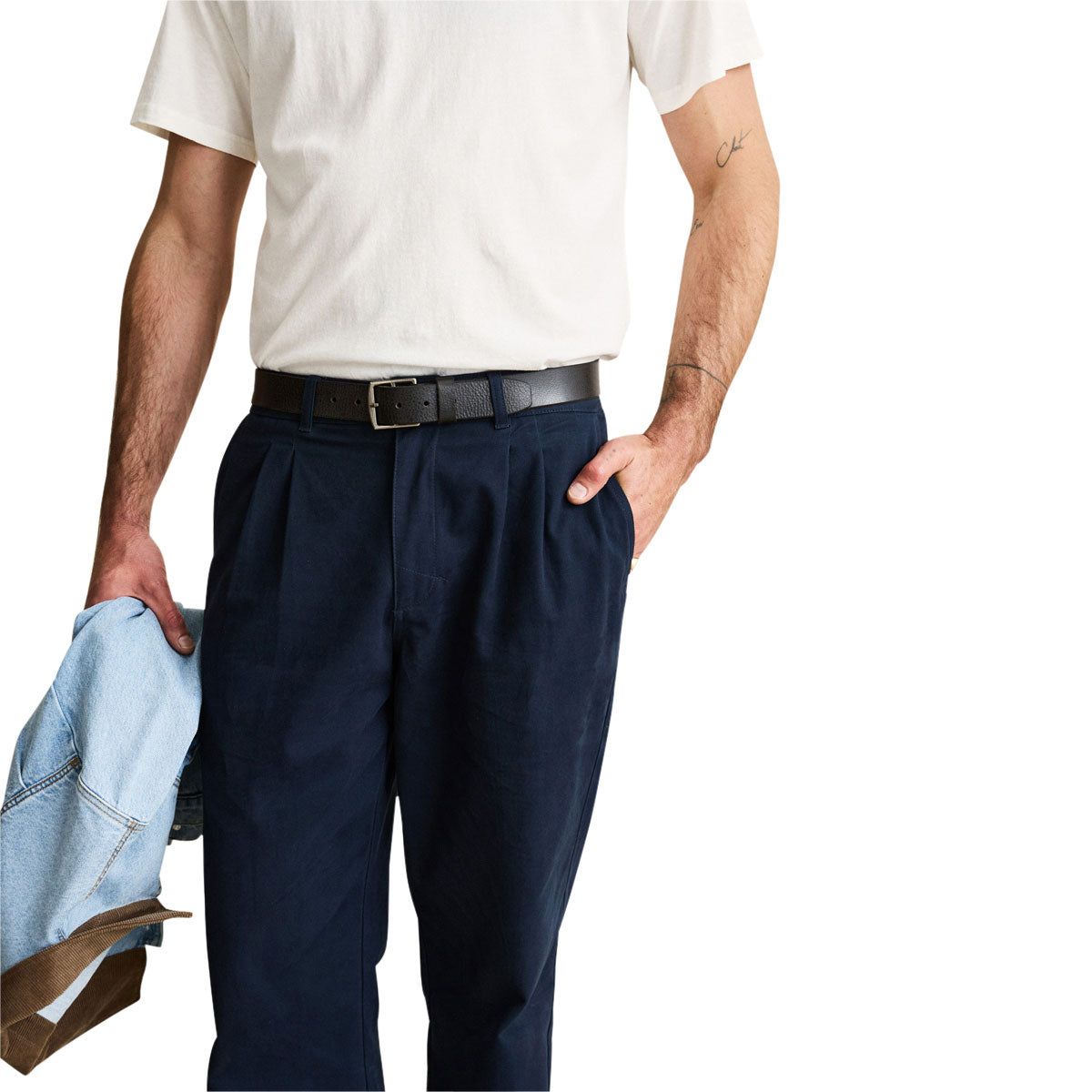 Rhythm Twill Pressed Trouser Pants - Navy image 4