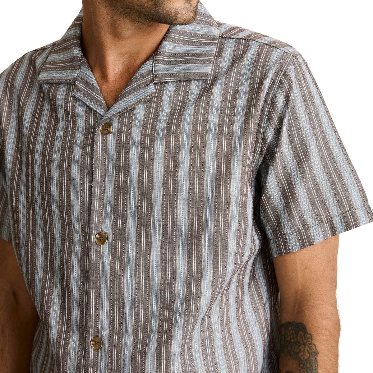 Rhythm Vacation Stripe Shirt - Chocolate image 3