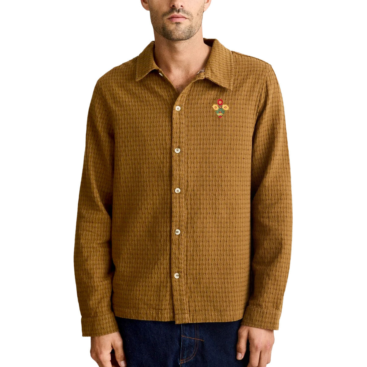 Rhythm Tyler Long Sleeve Shirt - Tobacco image 1