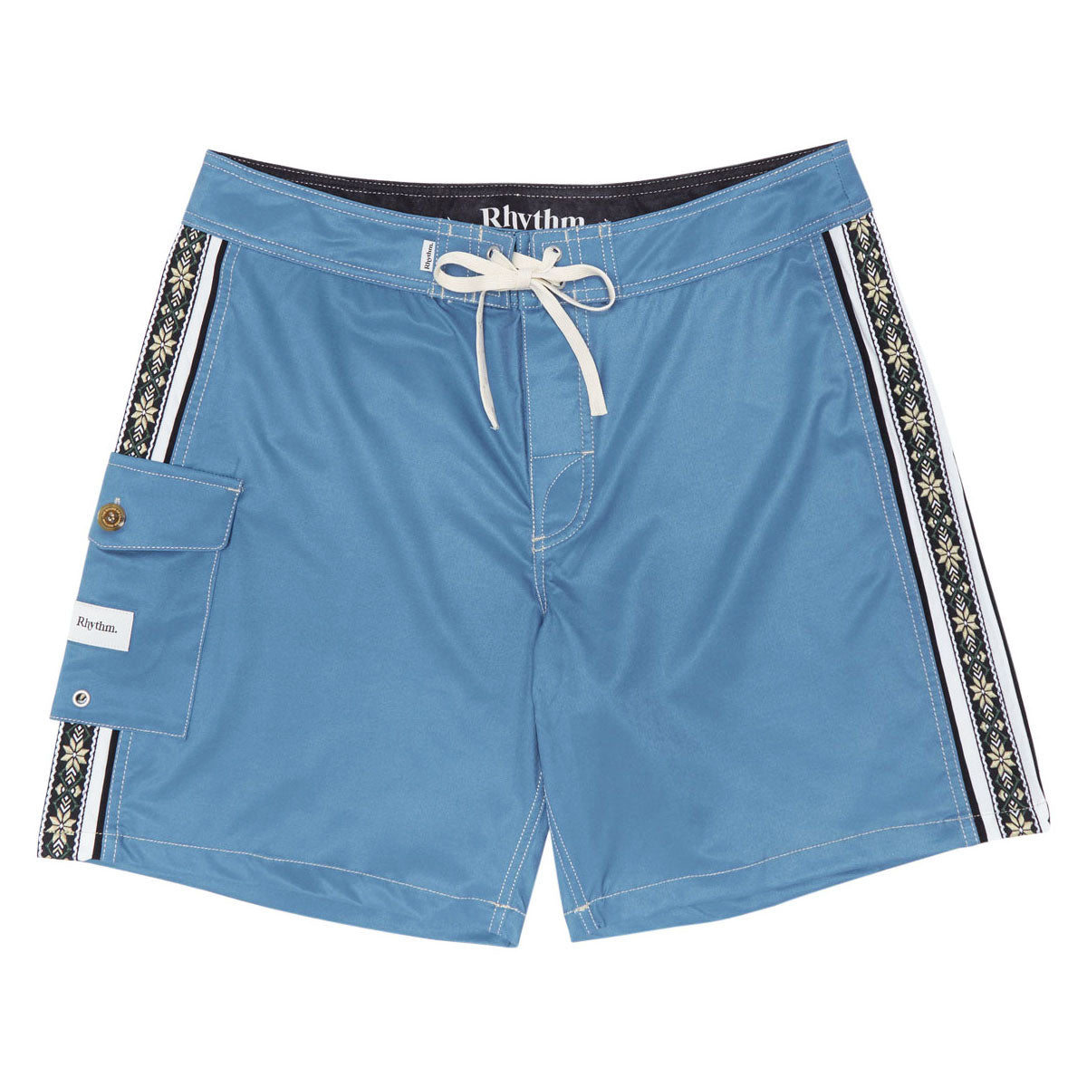 Rhythm Panel Stripe Boardshorts - Mineral Blue image 1