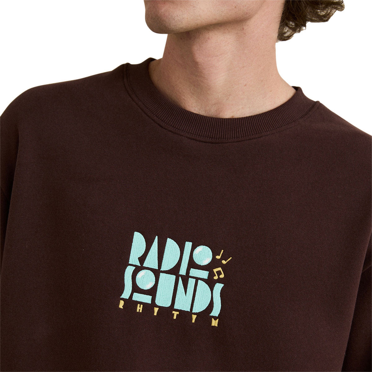 Rhythm Radio Sounds Fleece Crew Sweatshirt - Chestnut image 3
