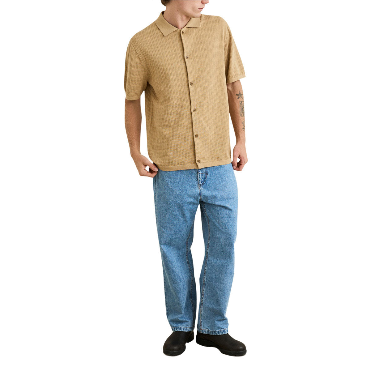 Rhythm Textured Knit Shirt - Sand image 4