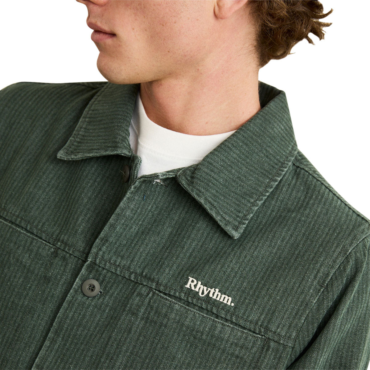 Rhythm Harlan Long Sleeve Shirt - Olive image 3