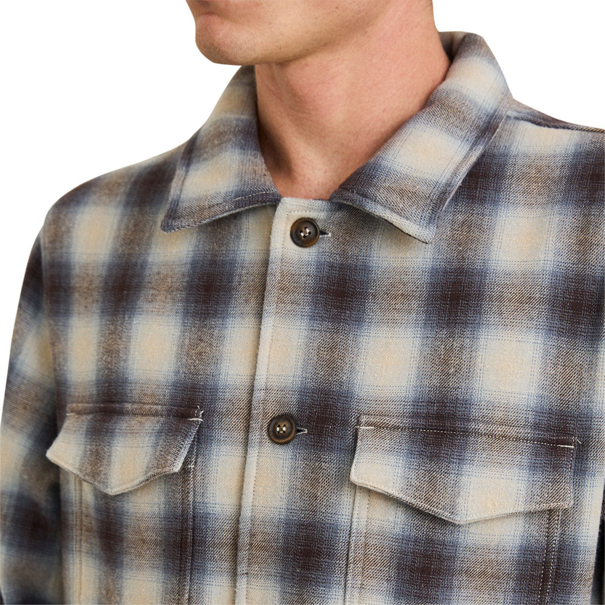 Rhythm Polar Bond Long Sleeve Flannel Shirt - Smoke image 3