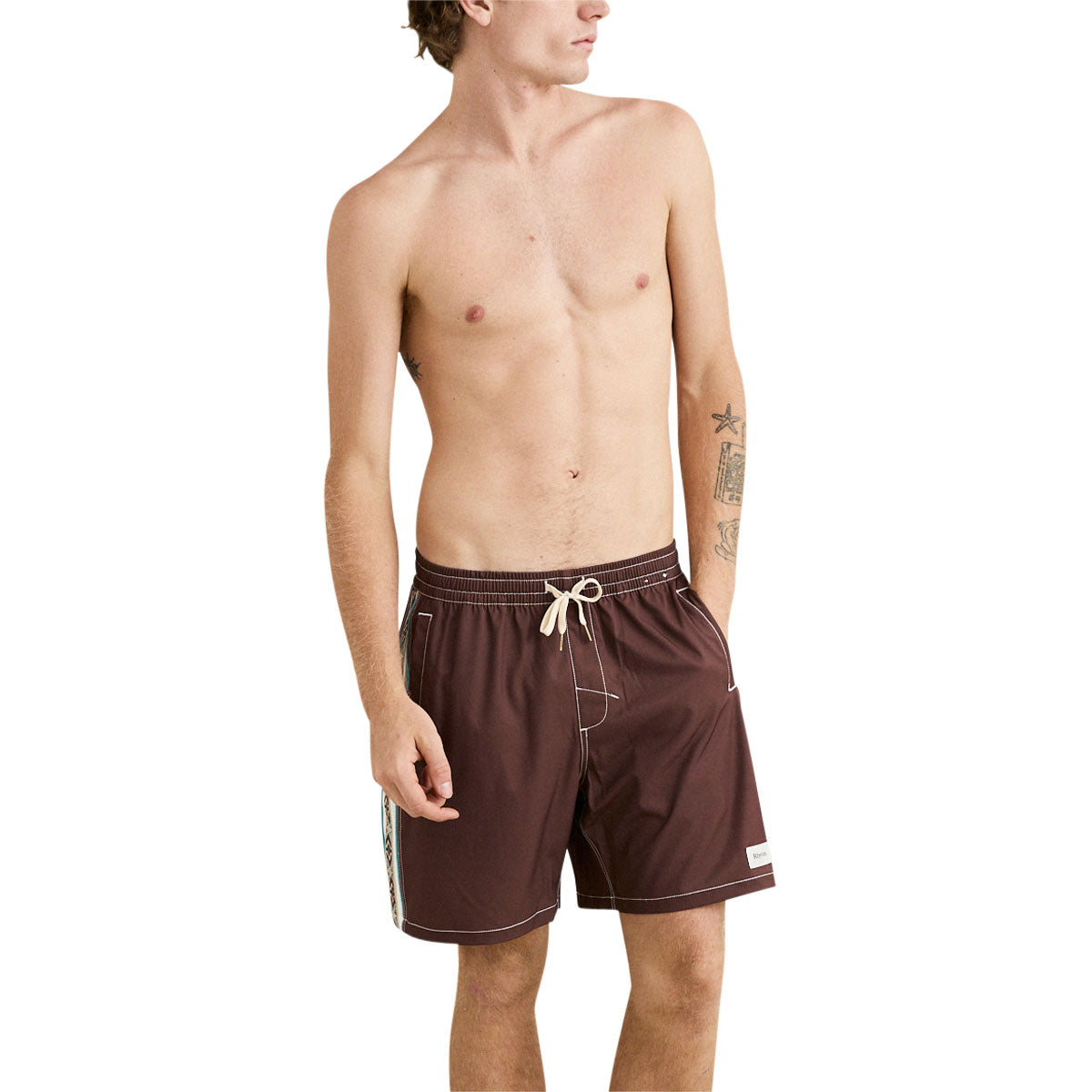 Rhythm Panel Stripe Boardshorts - Chestnut image 4