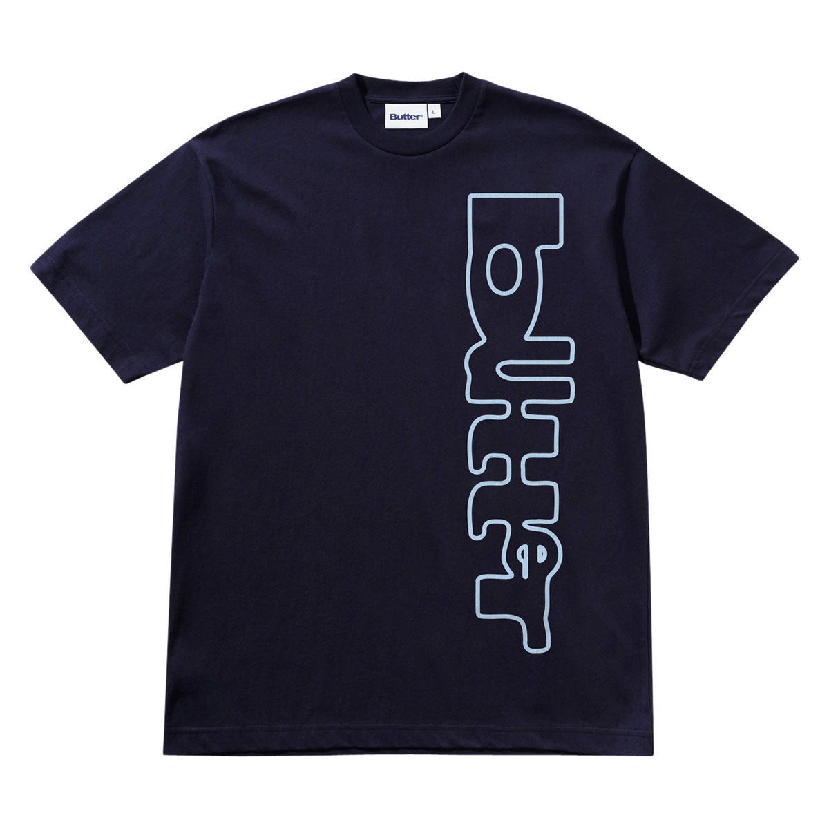 Butter Goods Warped T-Shirt - Navy image 1
