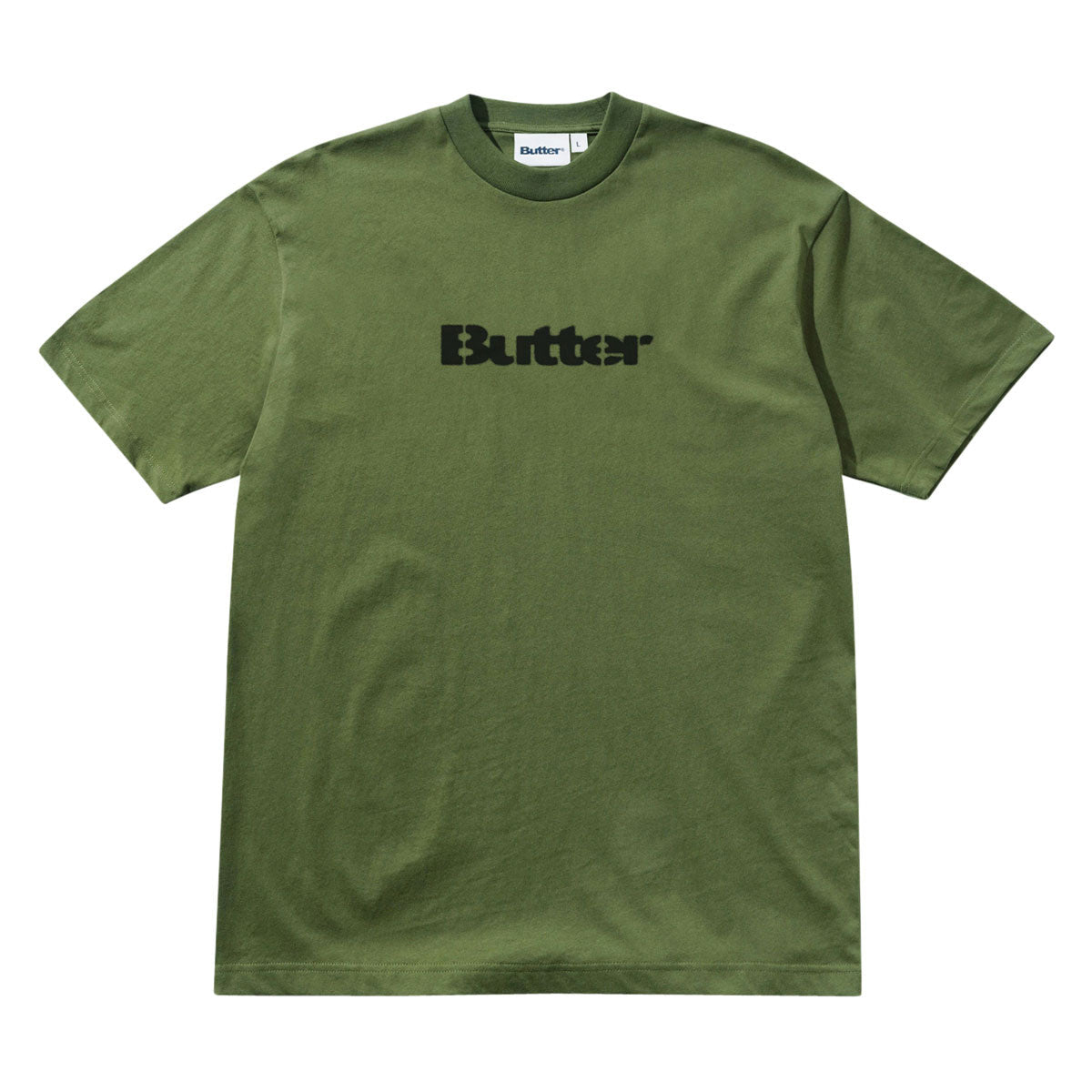 Butter Goods Stencil Logo T-Shirt - Army image 1