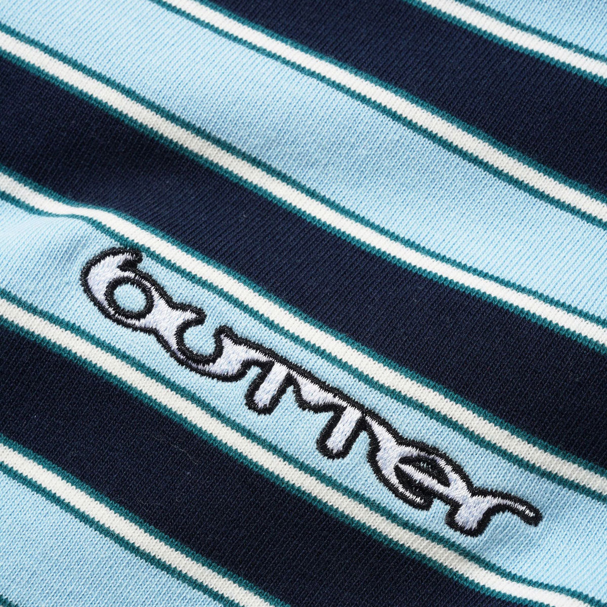 Butter Goods Witness Stripe Polo Shirt - Navy/Blue image 2