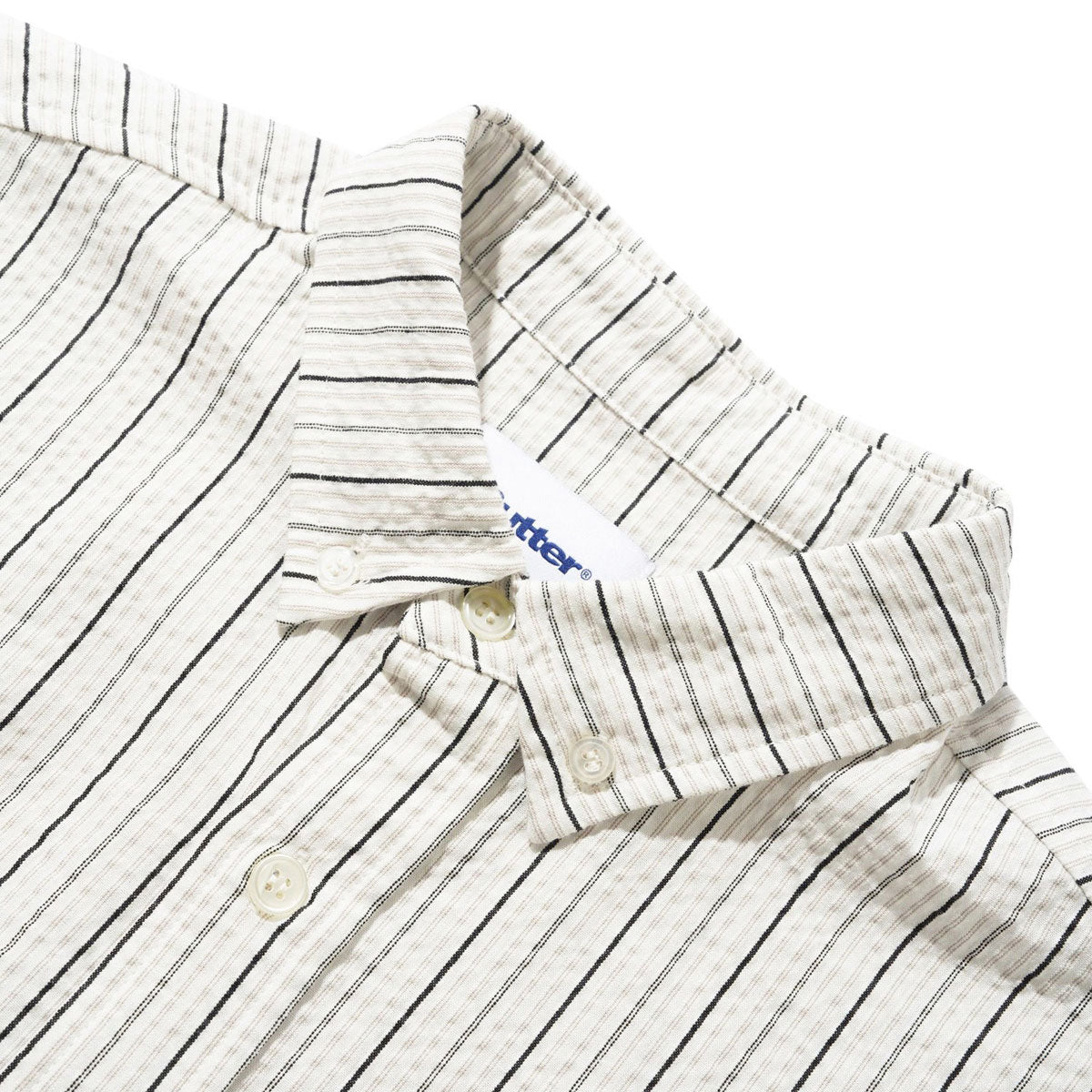 Butter Goods Seersucker Long Sleeve Shirt - White image 3