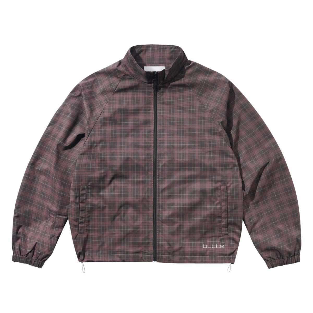 Butter Goods Plaid Nylon Jacket - Burgundy image 1