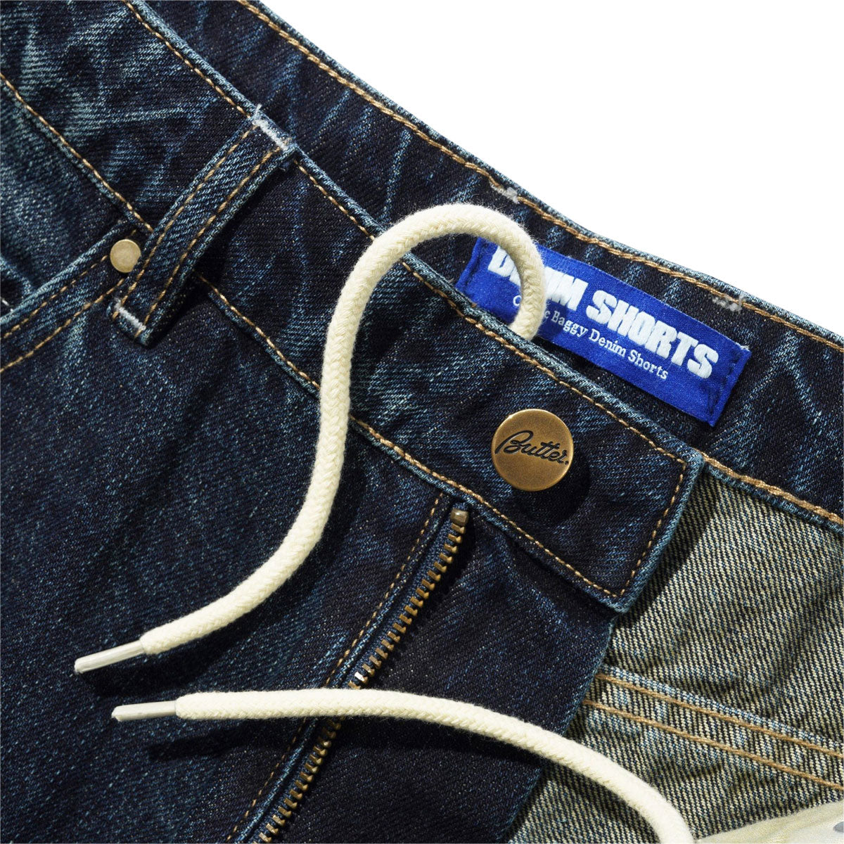 Butter Goods Solar Fade Denim Shorts - Blue Tint Ripple image 3