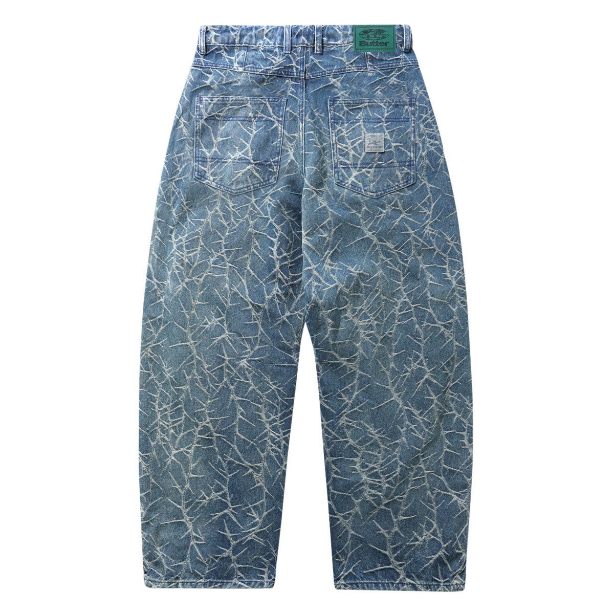 Butter Goods Thorn Camo Wide Cut Denim Jeans - Washed Indigo image 2