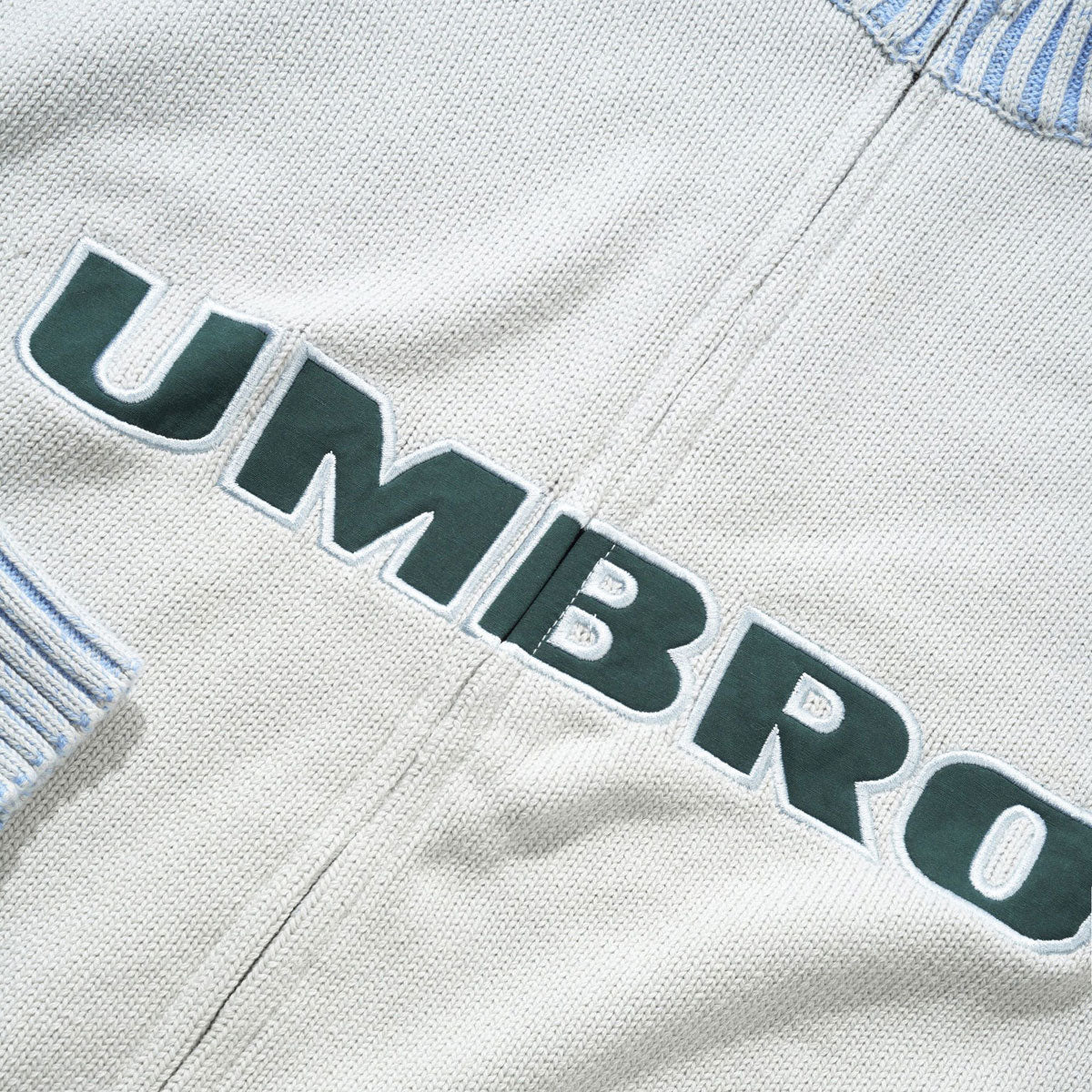 Butter Goods x Umbro Diamond Zip-Thru Knit Sweater - Grey image 3