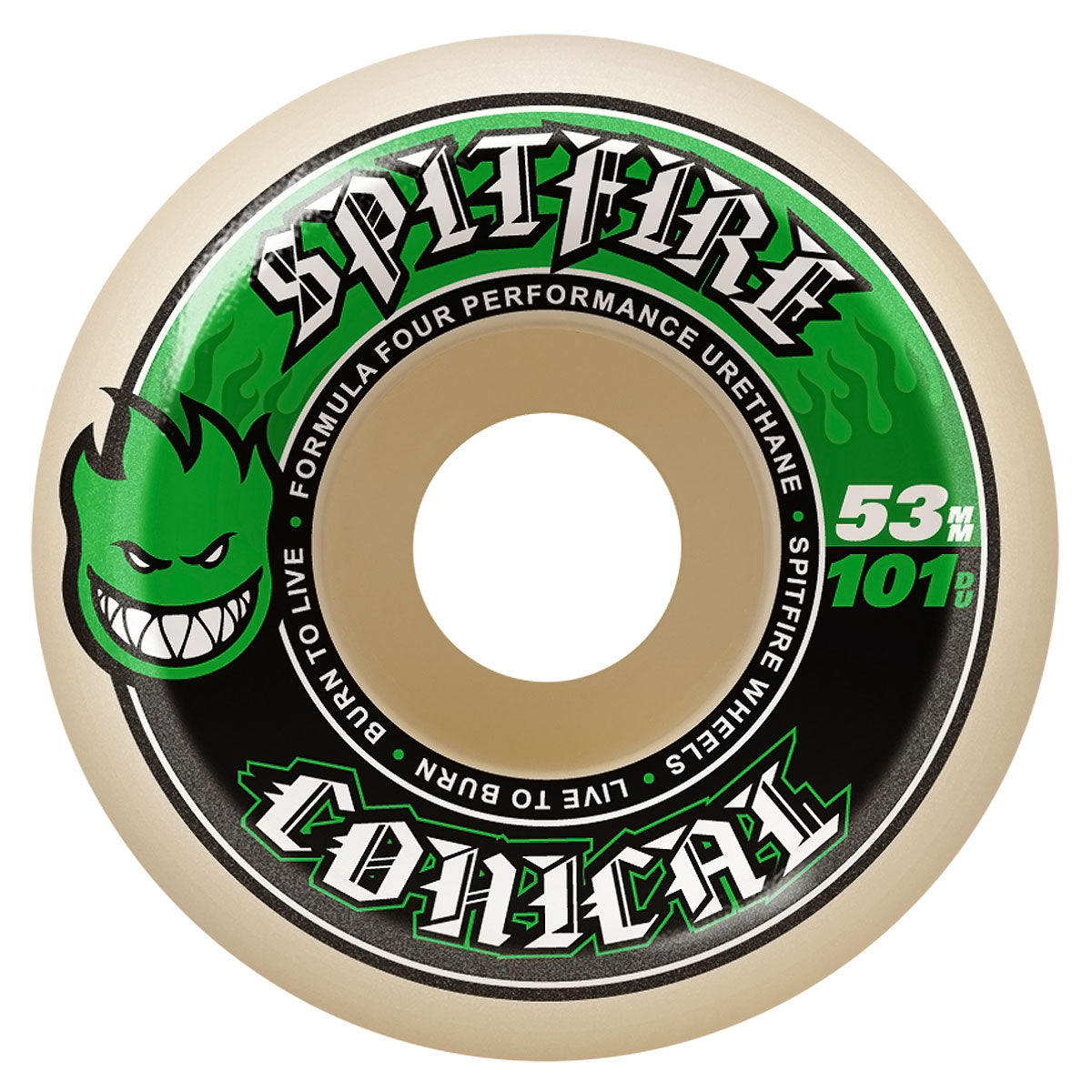 Spitfire F4 101d Conical Skateboard Wheels - 53mm image 1