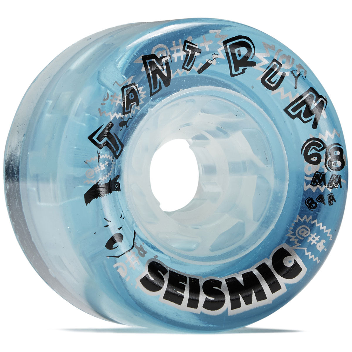 Seismic Tantrum 81a Longboard Wheels - Clear Blue - 68mm image 1