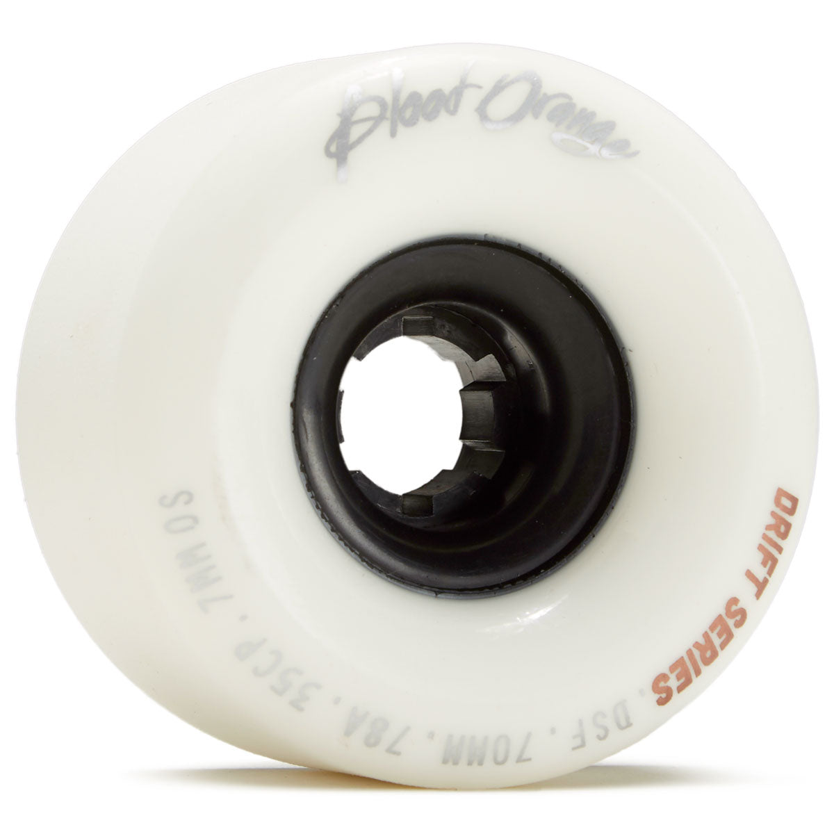 Blood Orange Drift 78a Longboard Wheels - White - 70mm image 1