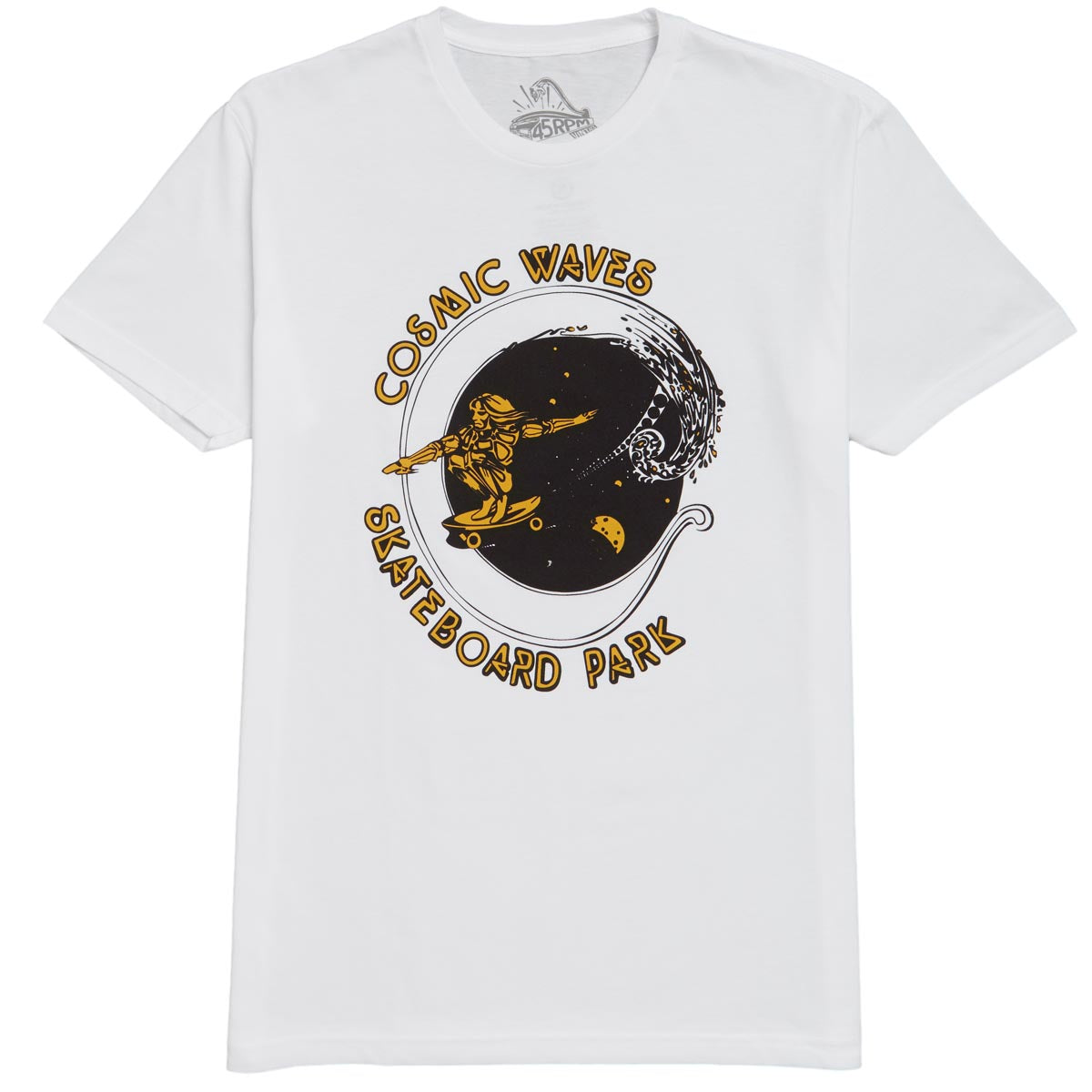 45RPM Vintage Cosmic Wave Skatepark T-Shirt - White image 1