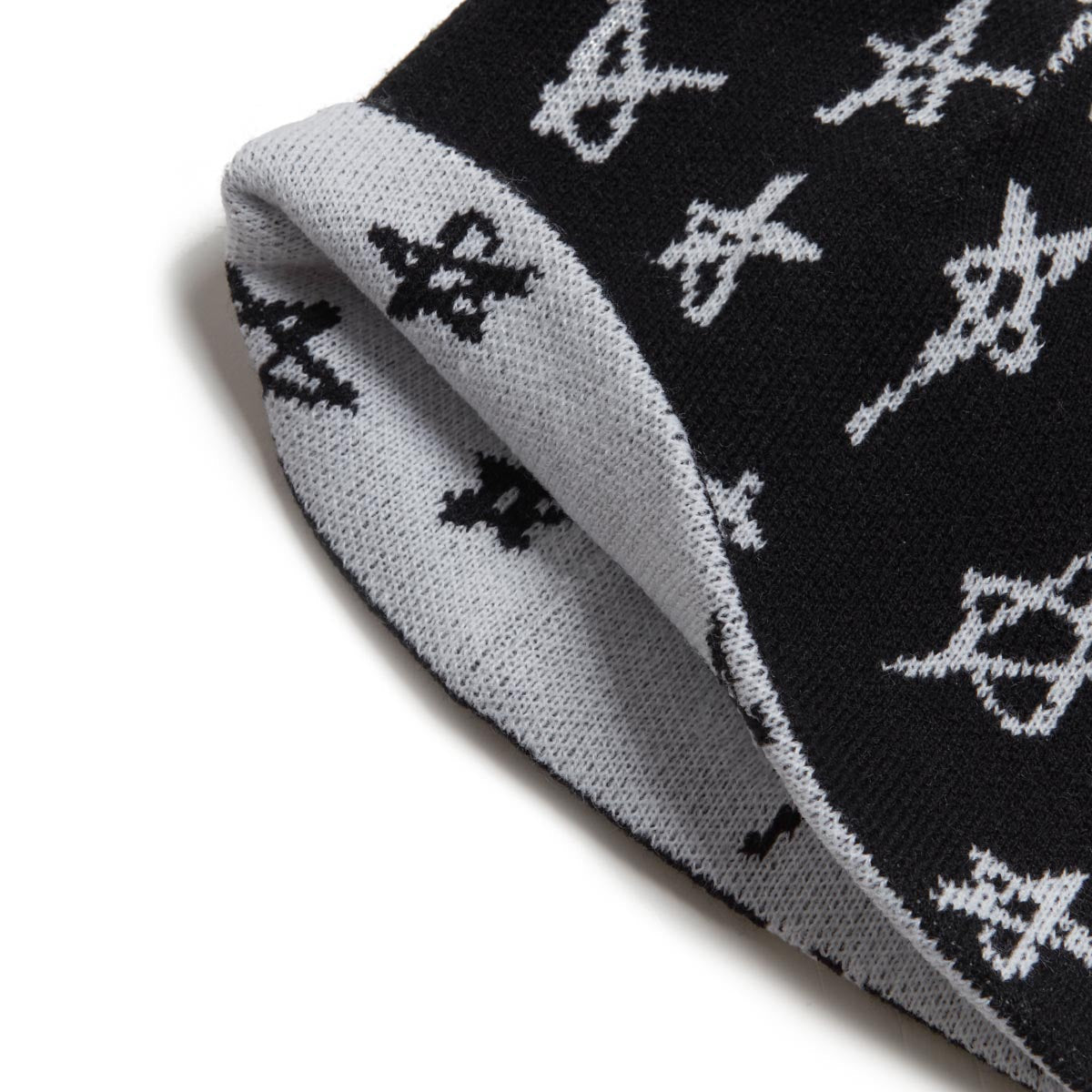 CCS Stars Reversible Skully Beanie - Black/White image 4