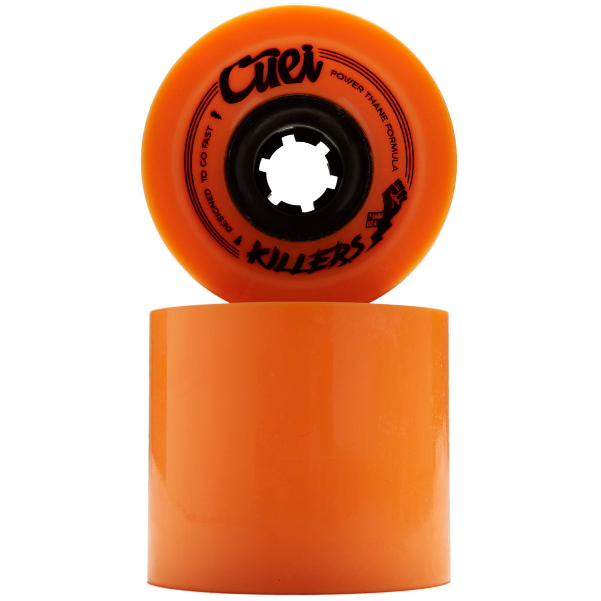 Cuei Killers DH 82a Longboard Wheels - Orange - 74mm image 2