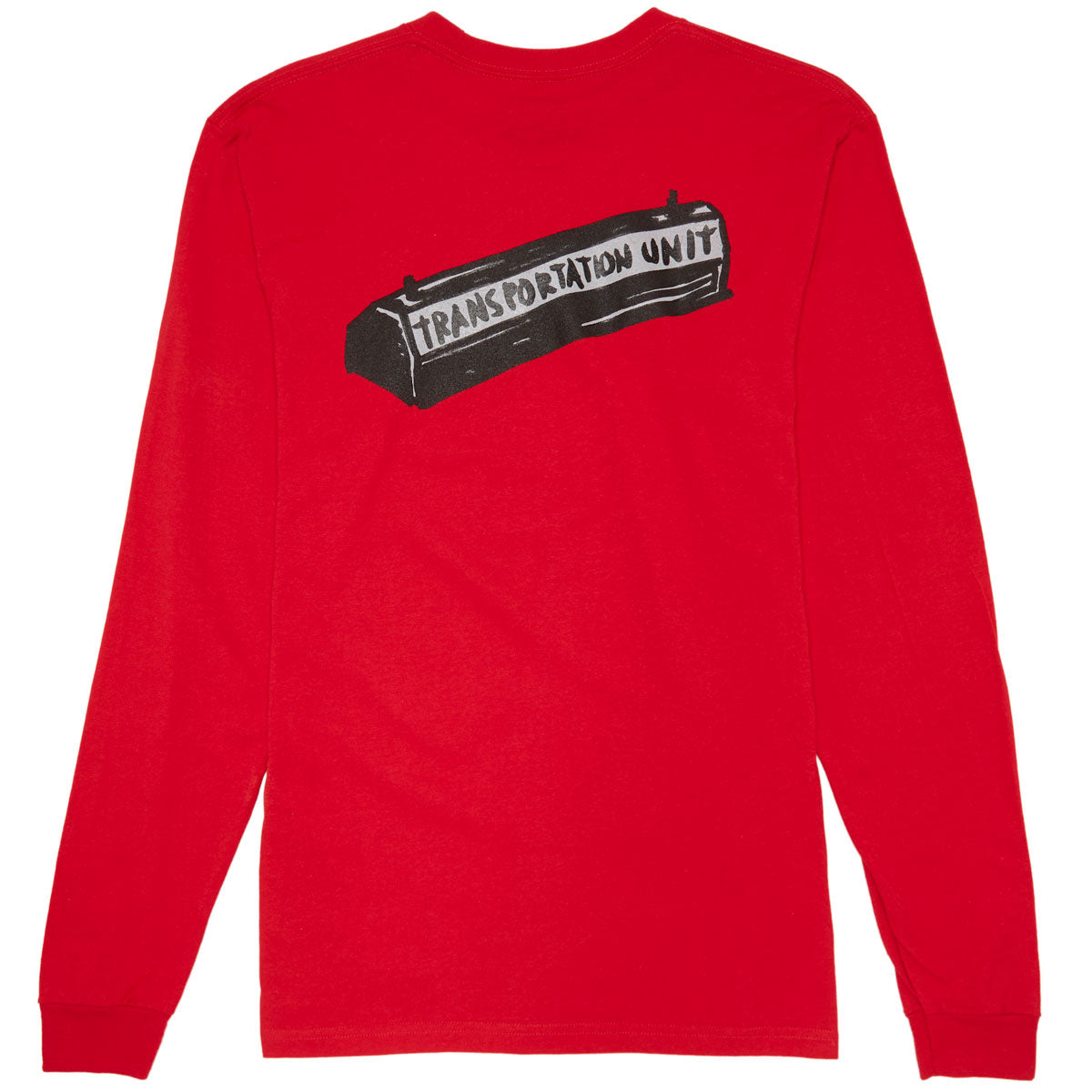 Transportation Unit Curb Long Sleeve T-Shirt - Red image 1